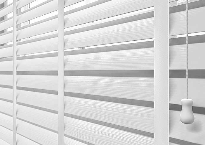 Ecowood Deluxe, Supreme White Fine Grain - Motorised Venetian Blind - Image 4